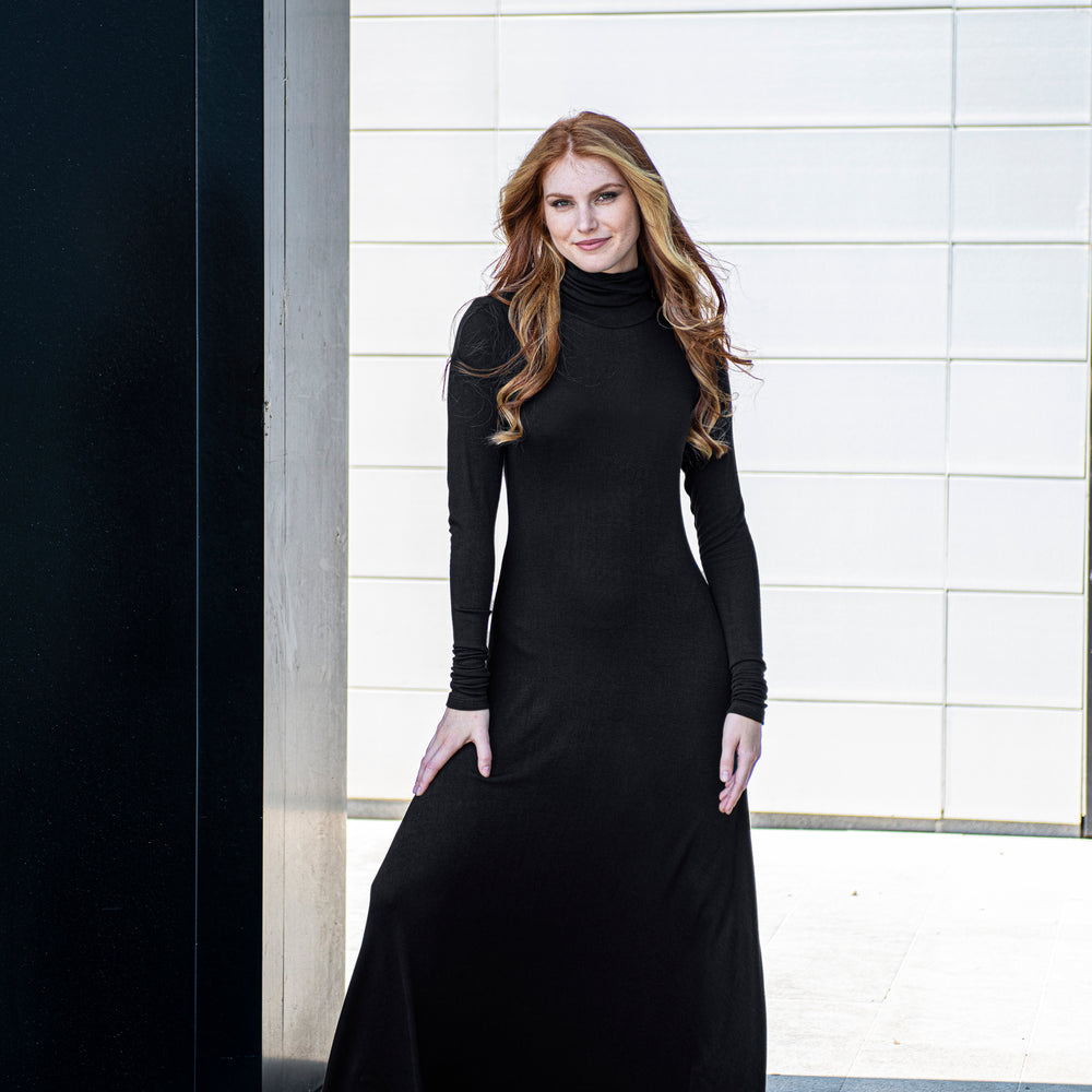 
                      
                        Cotton Maxi Turtleneck Dress, VisibleArtShop
                      
                    
