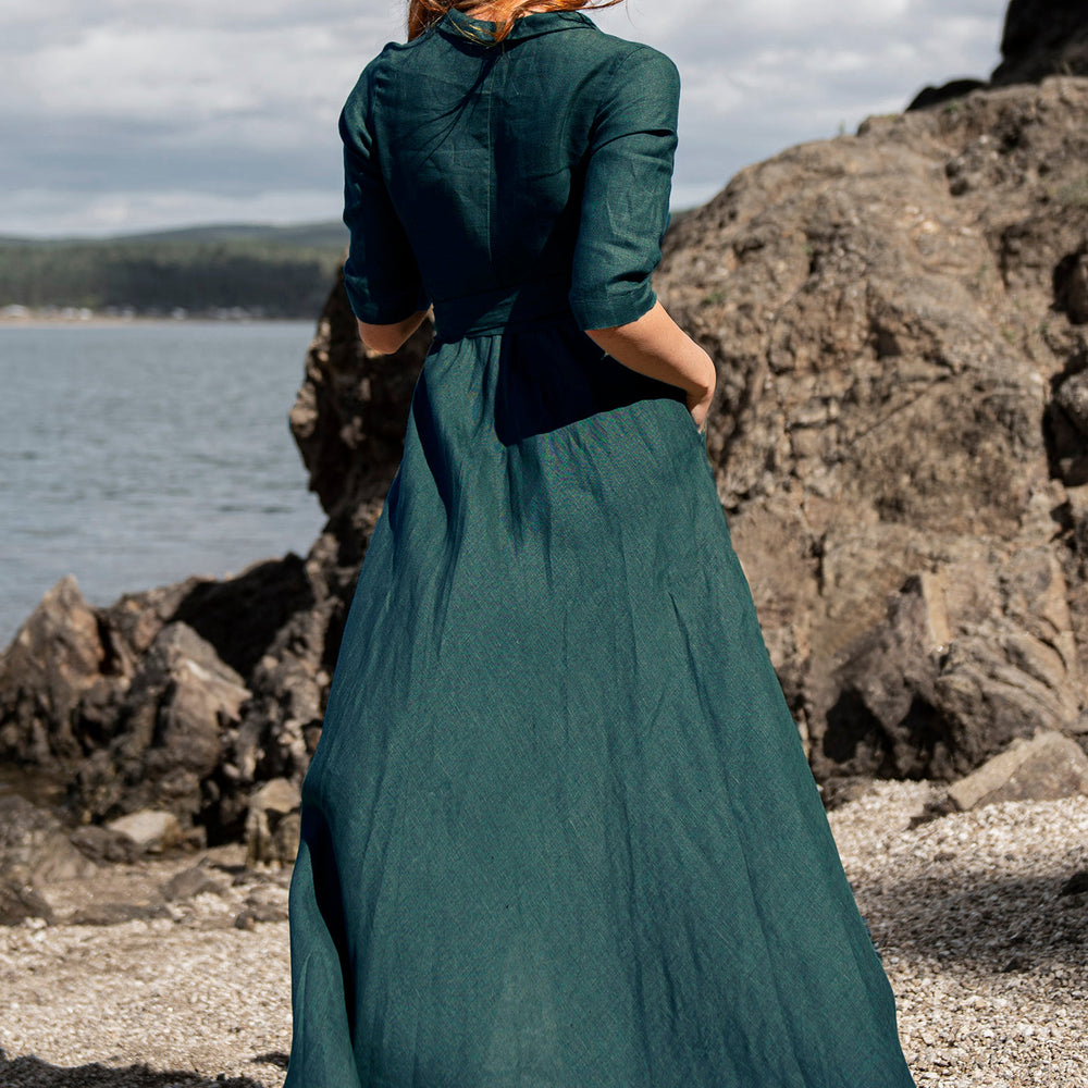 
                      
                        Linen A-Line Dress with Tie Waist, VisibleArtShop
                      
                    