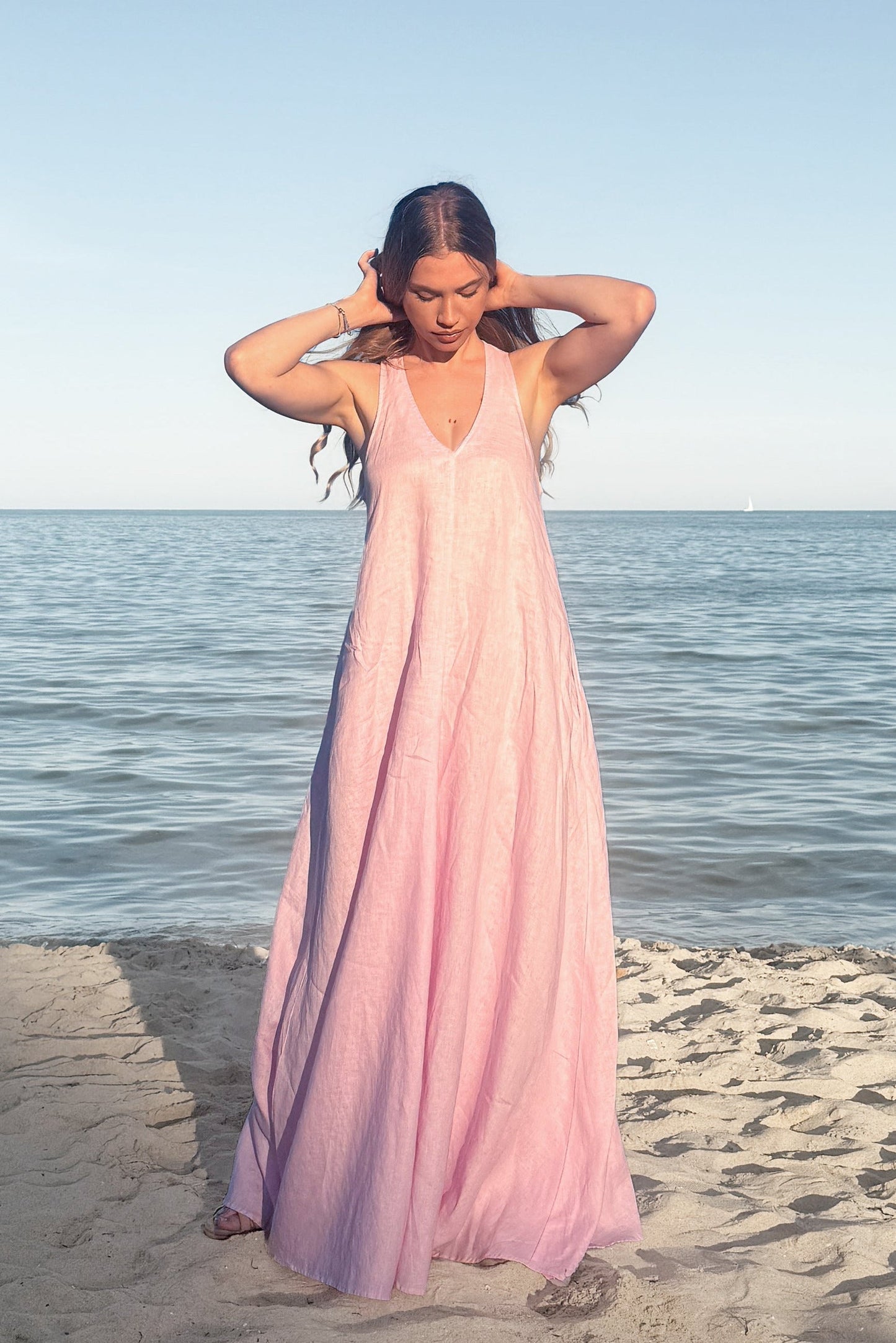 sleeveless beach dress Tropical Print Maxi Dress: Sleeveless V-neck Beach Sundress