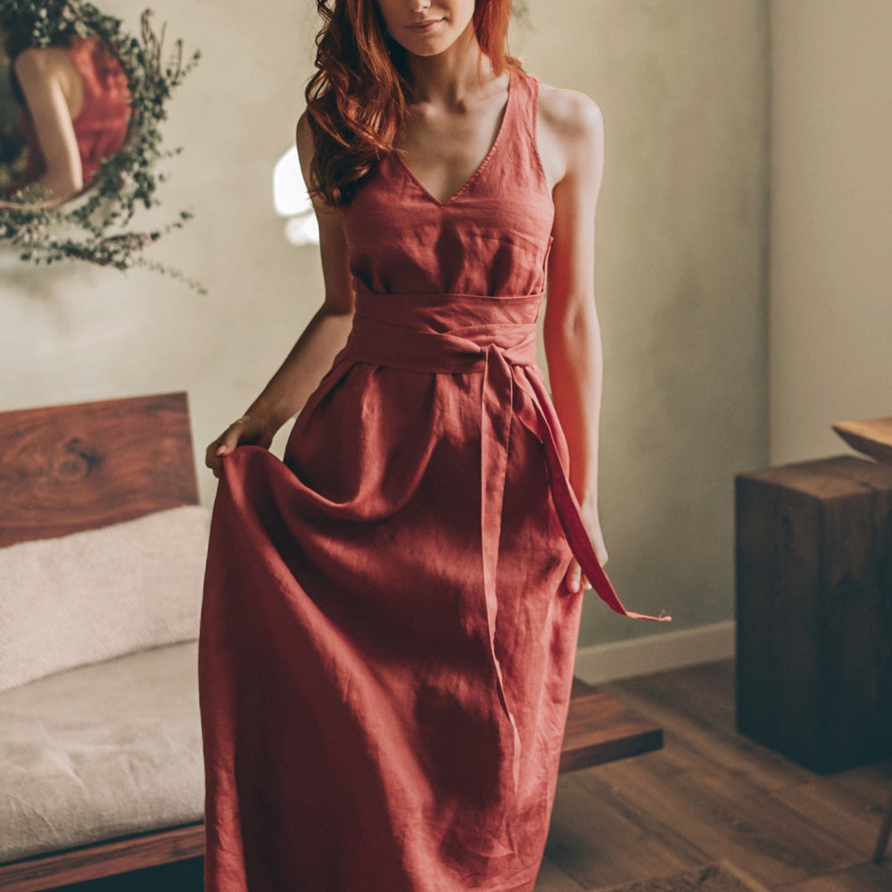 linen jersey maxi dress Rayne Jersey Maxi Dress Blue / M