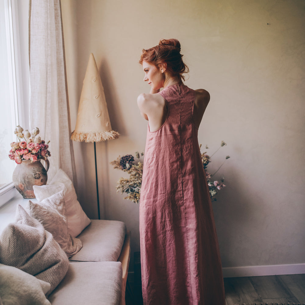 
                      
                        Minimalist Linen Sleeveless Dress
                      
                    