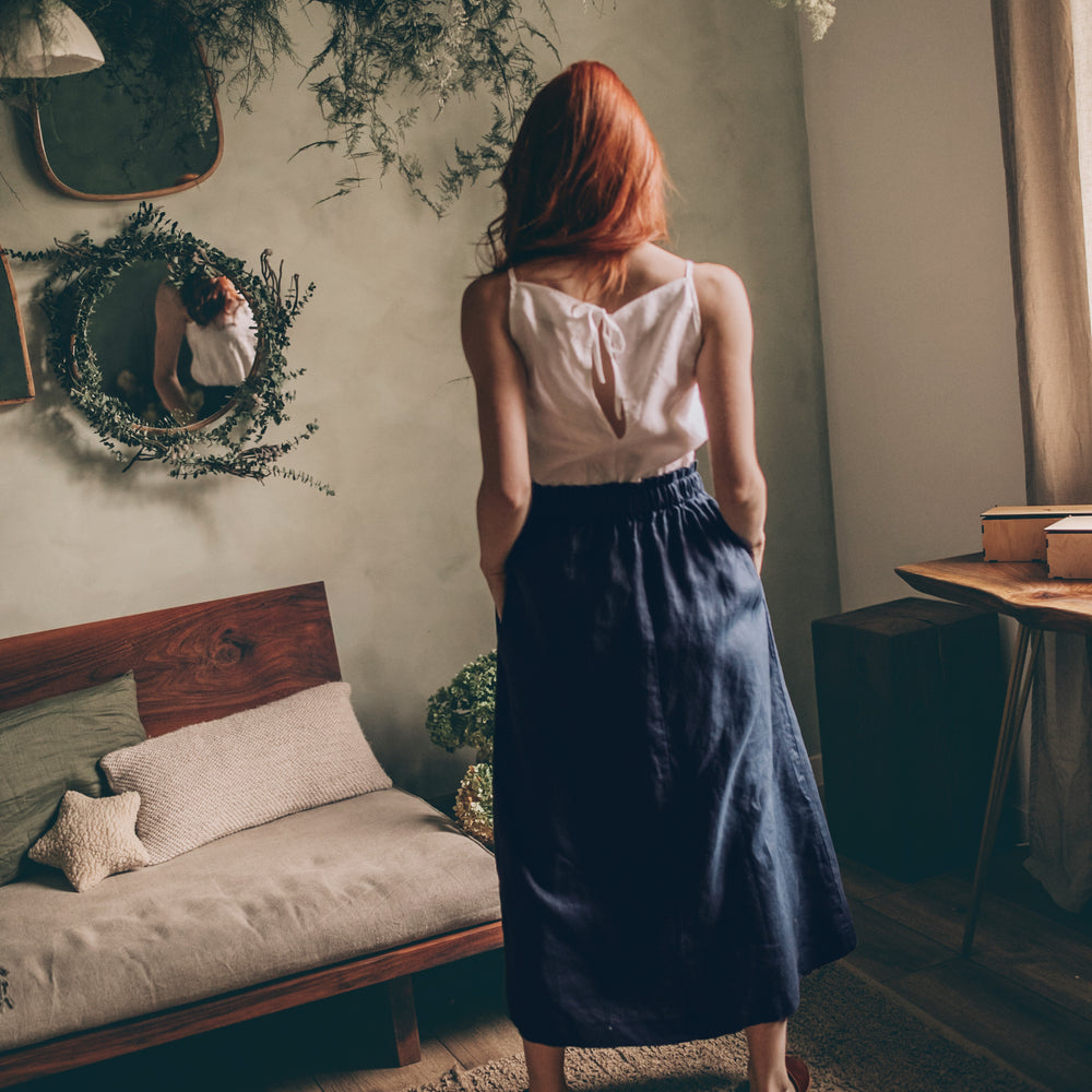 
                      
                        Linen Skirt with Pockets
                      
                    