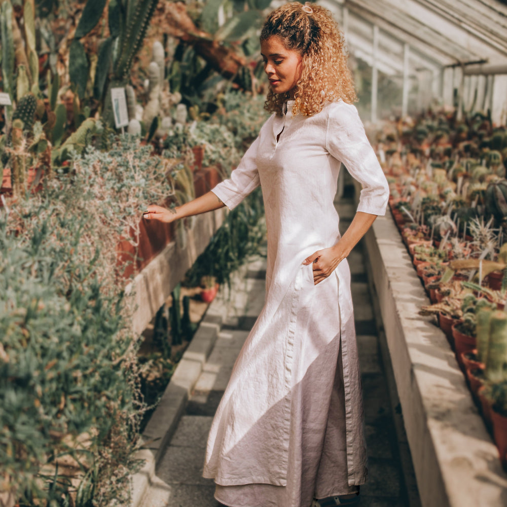 Linen Wide Leg Pants, VisibleArtShop