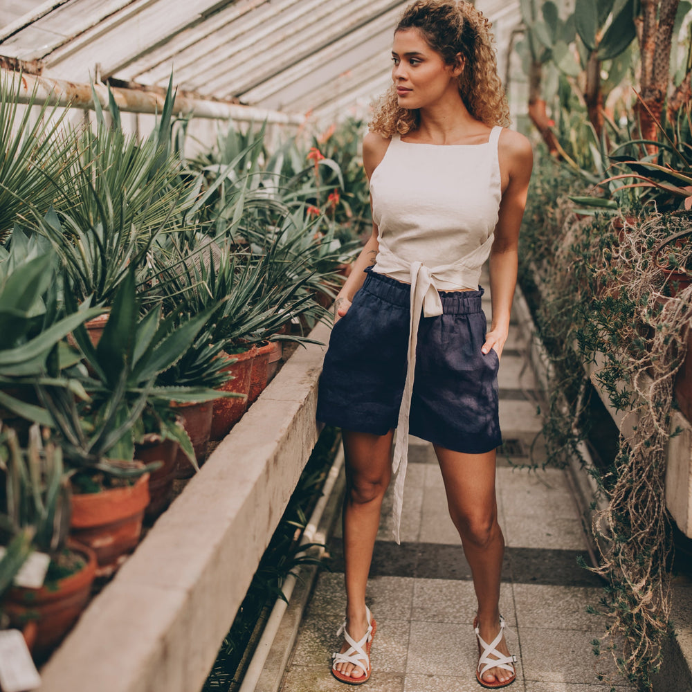 
                      
                        Double Wrap Linen Top, VisibleArtShop
                      
                    
