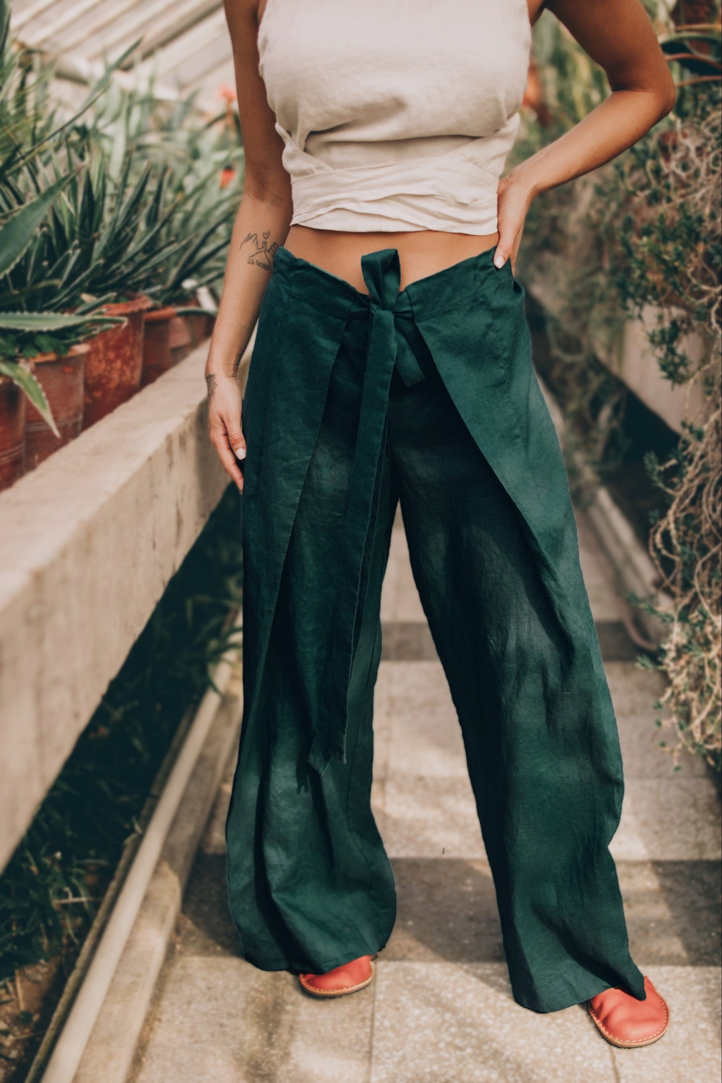 women's linen dress slacks Womens Linen Fashion Long Pant Elastic Waist High Waist Casual Trousers Teacher Work Clothes Women Pants Casual Set Dress Pants Women Business Casual