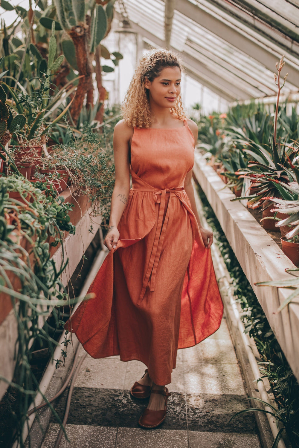 Linen Dress, Summer Midi Dress, Linen Double Wrap Dress, Wrap Tank Dress, Women Linen Clothing, Plus Size Linen Clothing, Boho Linen Dress, 3XL / Linen Dress, Summer Midi Dress, Linen Double Wrap Dress, Wrap Tank Dress, Women Linen Clothing, Plus Size Linen Clothing, Boho Linen Dress, 3XL /
