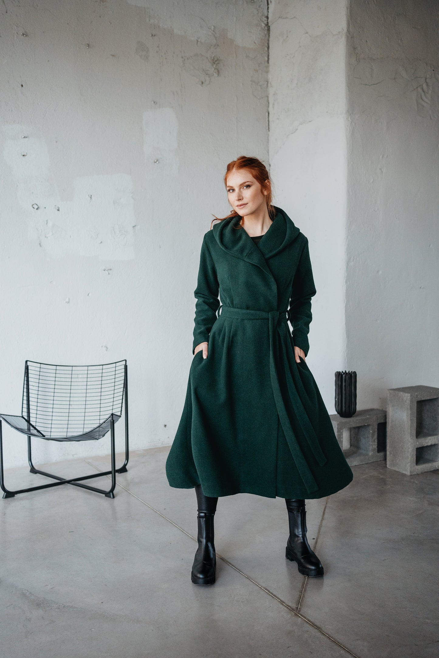 Merino Wool Winter Coat - Elegant & Cozy Boho Style Outerwear VisibleArtShop Merino Wool Winter Coat - Elegant & Cozy Boho Style Outerwear VisibleArtShop