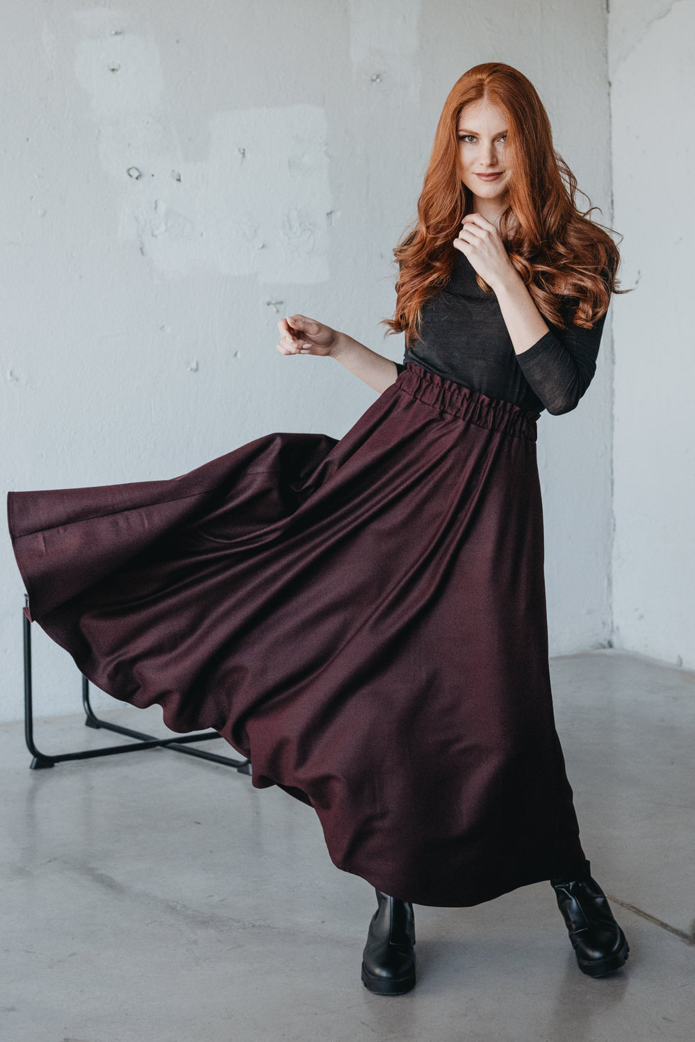 Wool Maxi Skirt - Elegant, Comfortable & Warm | Made to Order VisibleArtShop Wool Maxi Skirt - Elegant, Comfortable & Warm | Made to Order VisibleArtShop