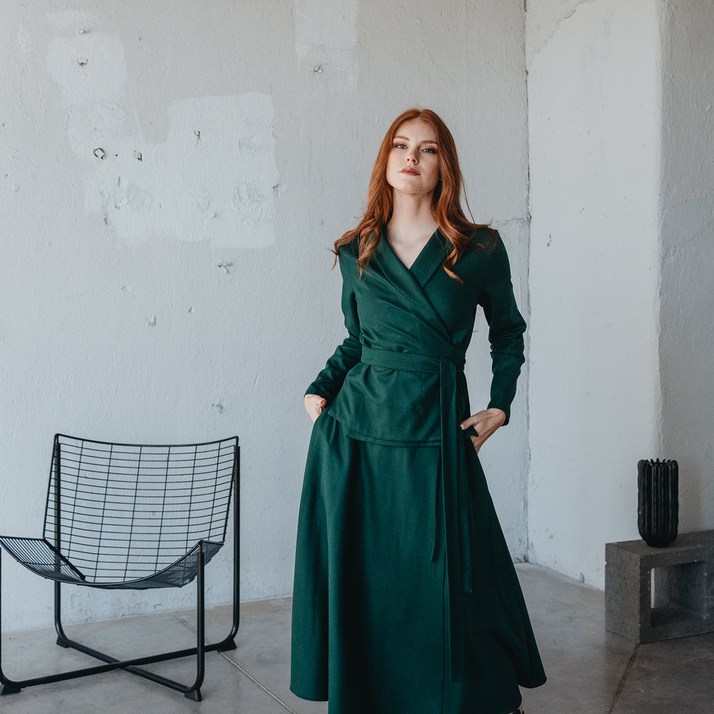 
                      
                        Wool Wrap Top and Skirt Set, VisibleArtShop
                      
                    