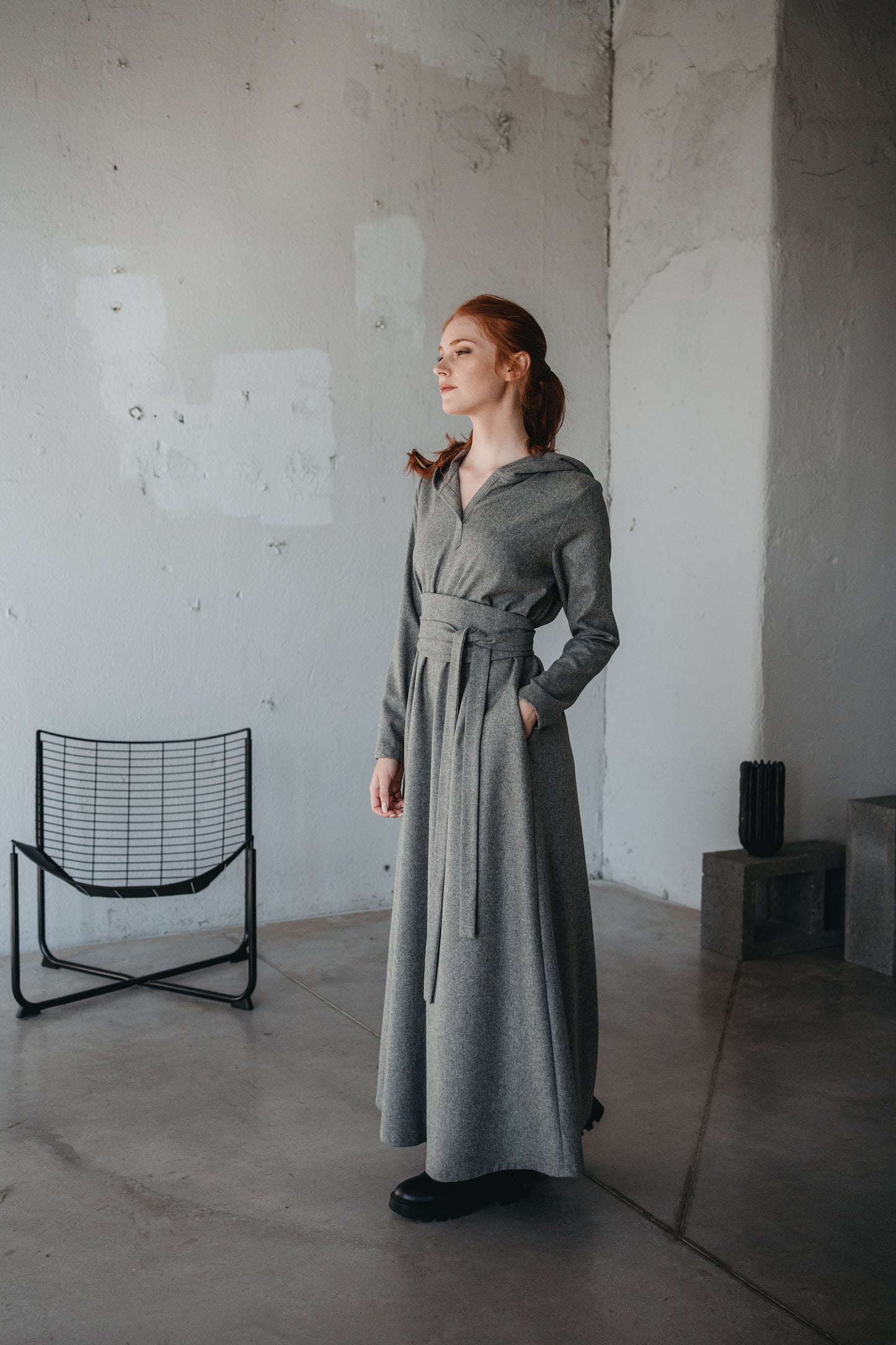Hooded Wool Maxi Dress, Warm Wool Dress, Hooded Maxi Dress, Winter Dress for Women, Casual Maxi Dress, Loose Cozy Dress, M / Black with Belt Hooded Wool Maxi Dress, Warm Wool Dress, Hooded Maxi Dress, Winter Dress for Women, Casual Maxi Dress, Loose Cozy Dress, M / Black with Belt