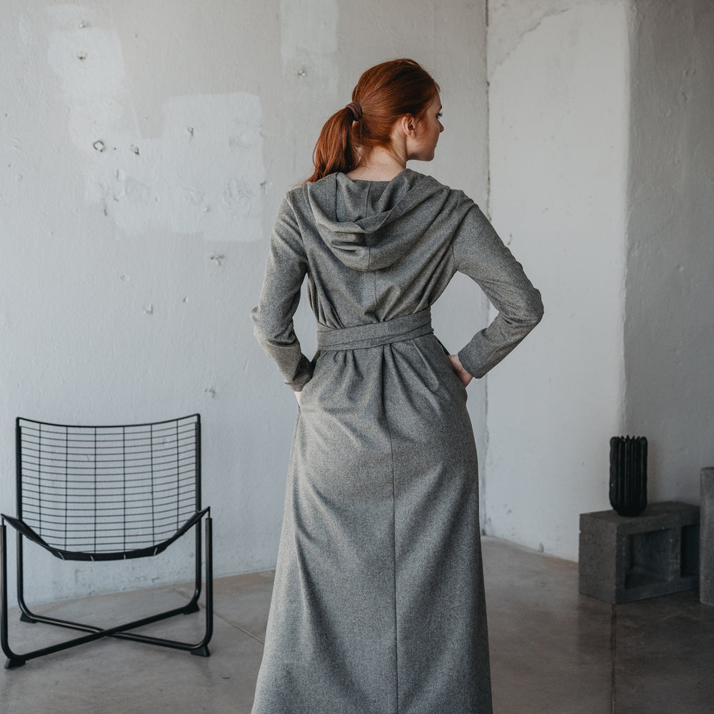 
                      
                        Hooded Wool Maxi Dress, VisibleArtShop
                      
                    