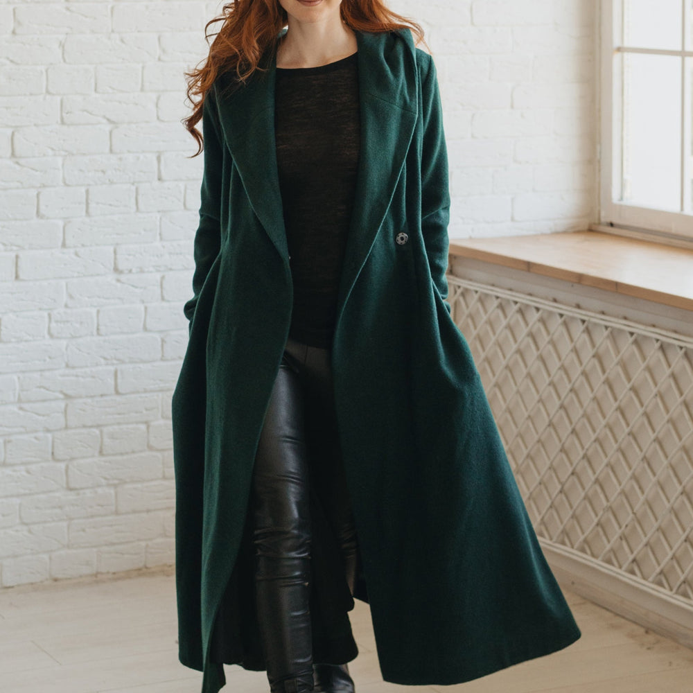 
                      
                        Merino Wool Flared Coat-visibleartshop
                      
                    