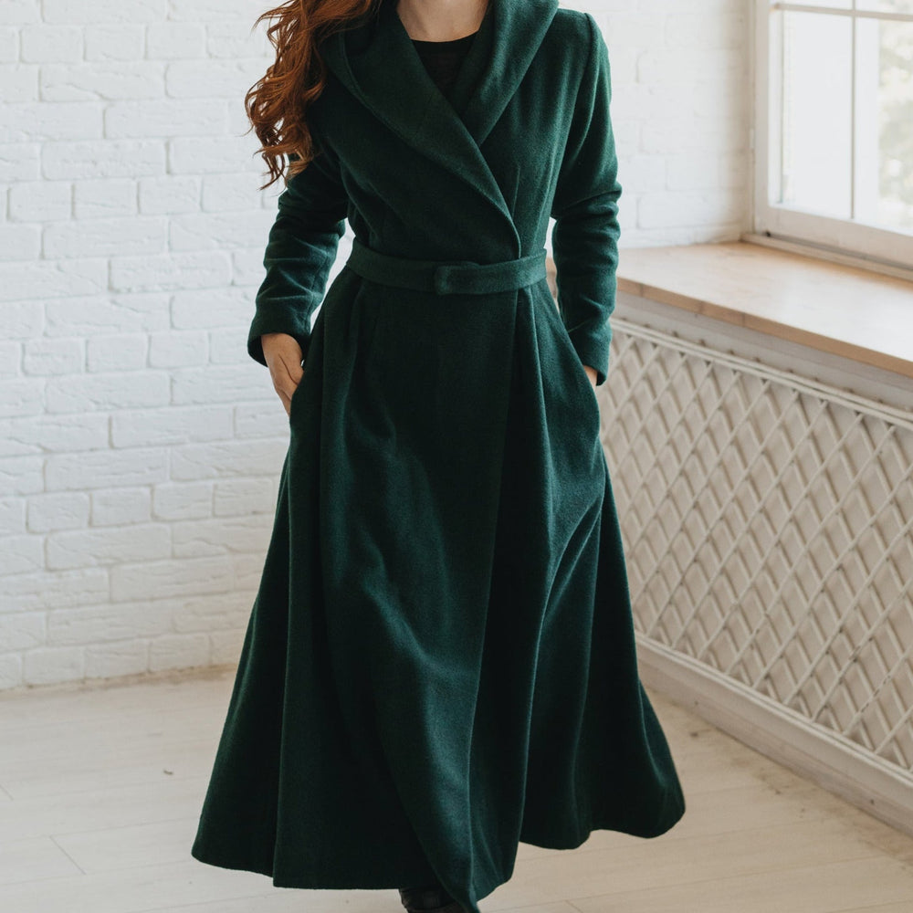 
                      
                        Merino Wool Flared Coat, VisibleArtShop
                      
                    