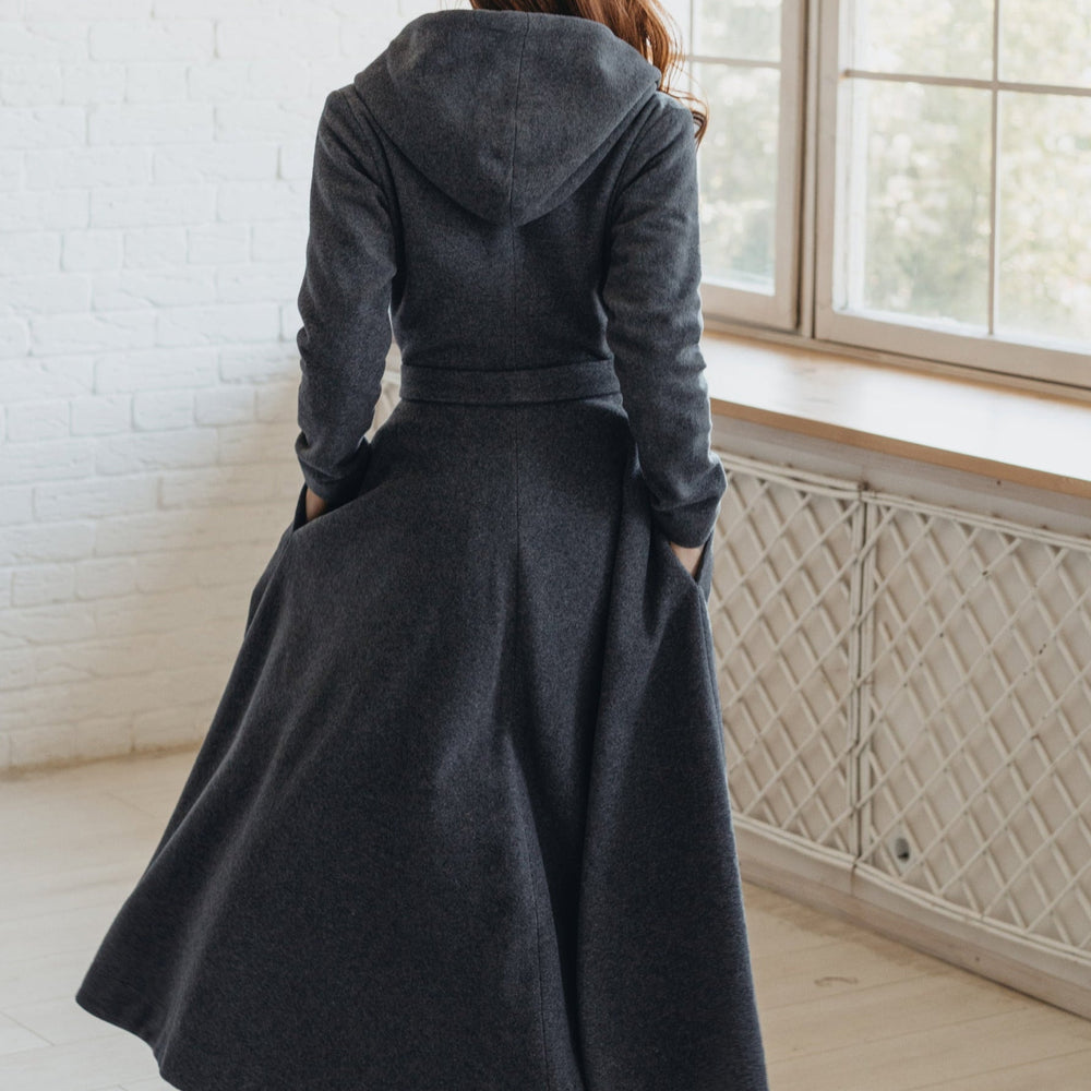 
                      
                        Merino Wool Flared Coat, VisibleArtShop
                      
                    