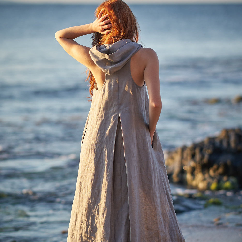 
                      
                        Hooded Linen Maxi Dress, VisibleArtShop
                      
                    