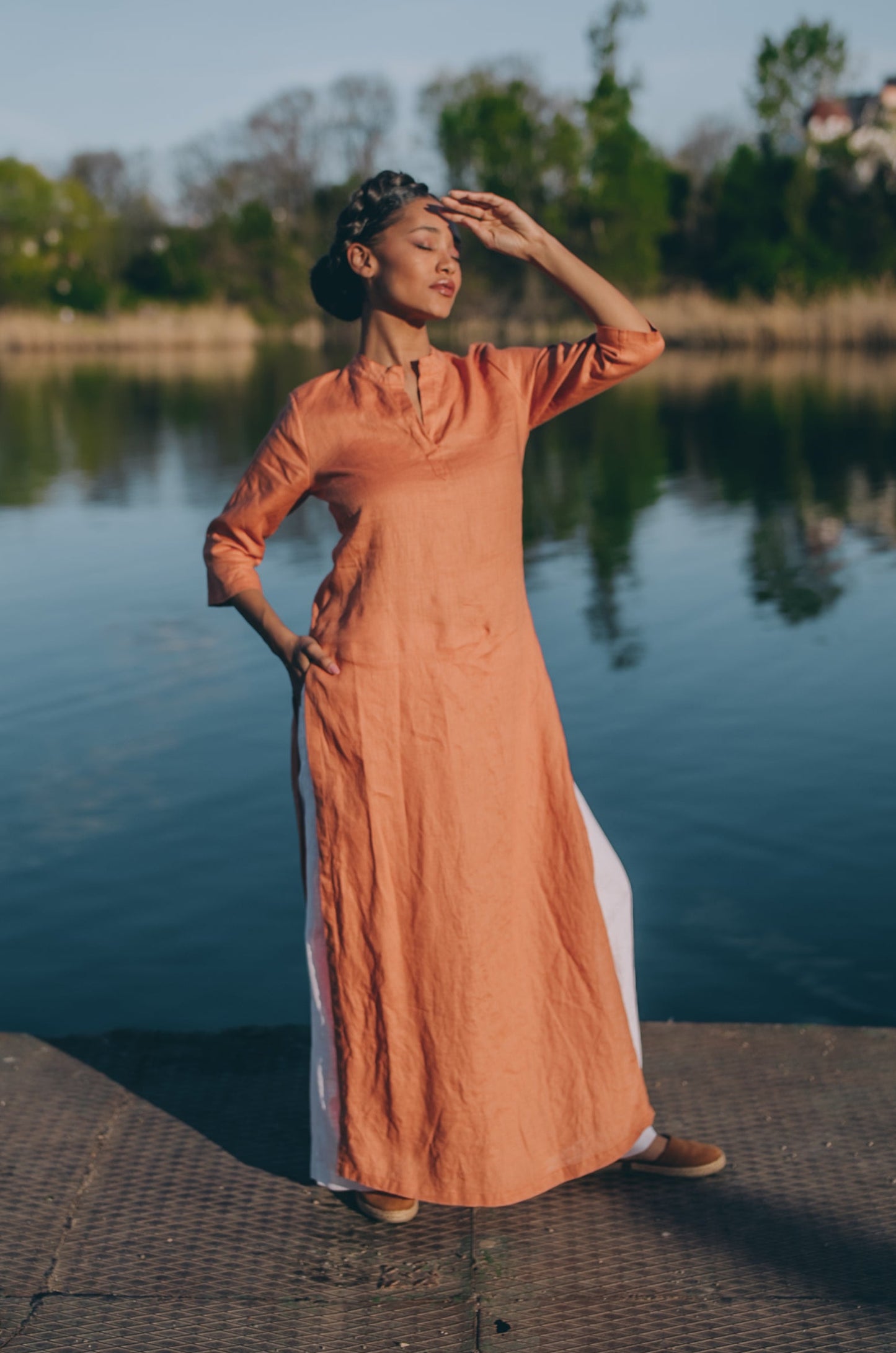 Maxi Linen Tunic Shirt, Long Linen Tunic Top, Bohemian Tunic Dress, Linen Summer Top for Women, Linen Clothing, Linen Cover up, 2XL / Gray Maxi Linen Tunic Shirt, Long Linen Tunic Top, Bohemian Tunic Dress, Linen Summer Top for Women, Linen Clothing, Linen Cover up, 2XL / Gray