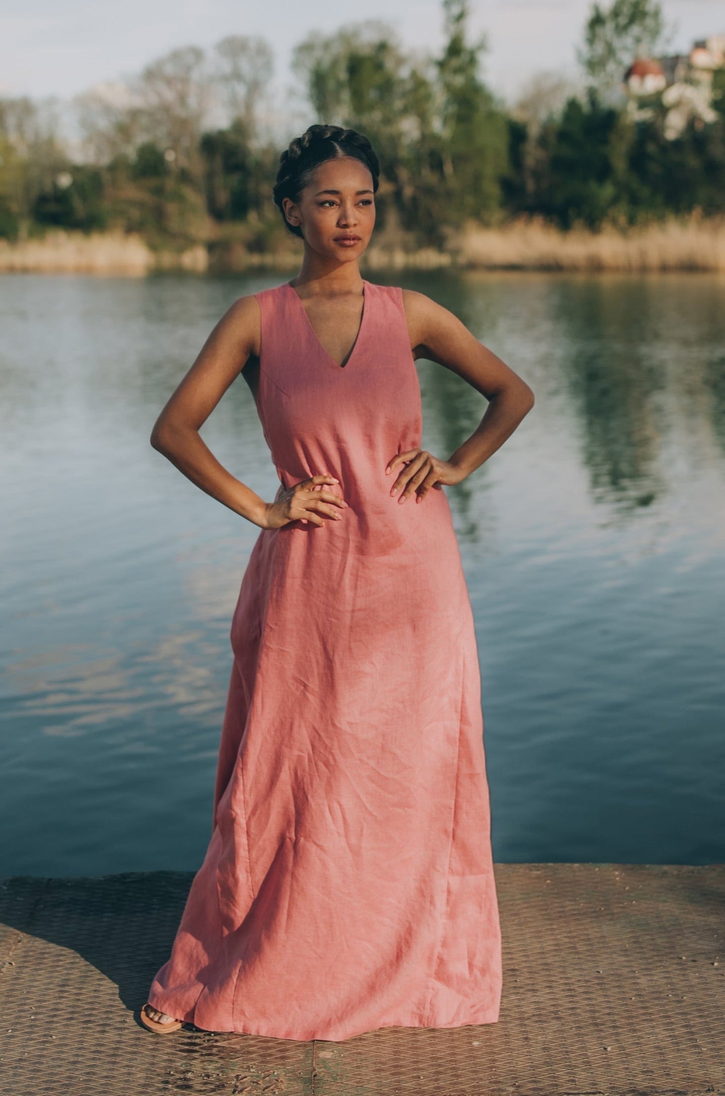 Cross-Back Linen Maxi Dress - Summer Linen Maxi Dress - Open Back Maxi Dress Women - Sleeveless Summer Maxi Dress - Plus Size Linen Clothes, 2XL / Cross-Back Linen Maxi Dress - Summer Linen Maxi Dress - Open Back Maxi Dress Women - Sleeveless Summer Maxi Dress - Plus Size Linen Clothes, 2XL /
