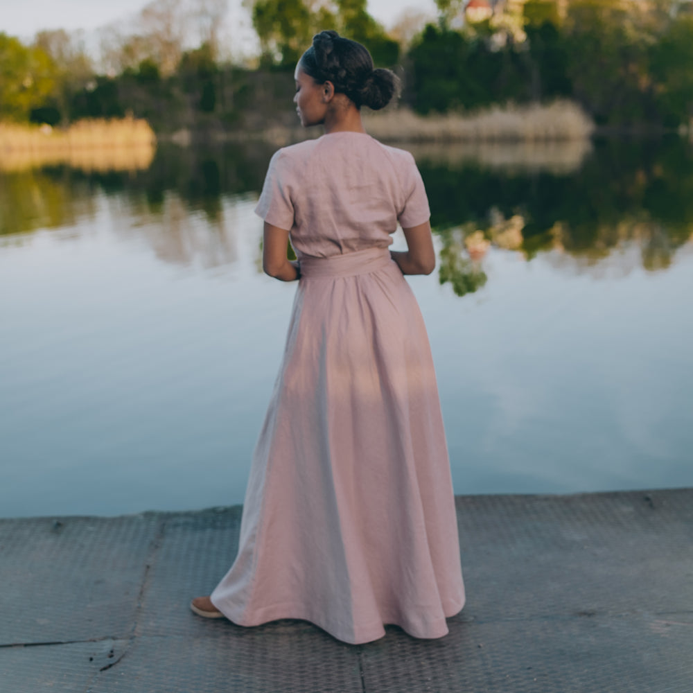 
                      
                        Linen Wrap Dress
                      
                    