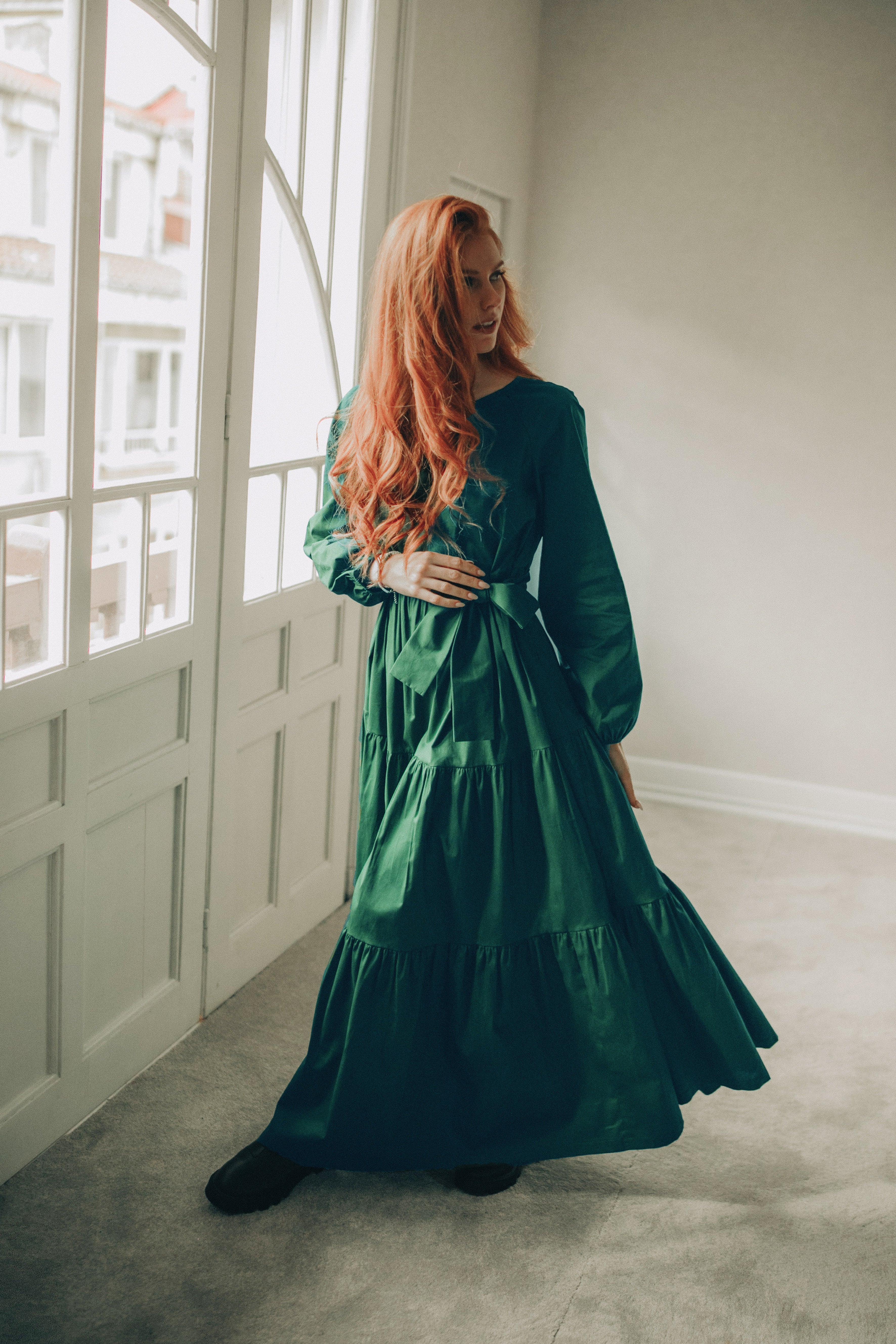Tiered Cotton Maxi Dress - Elegant, Breathable, Perfect for