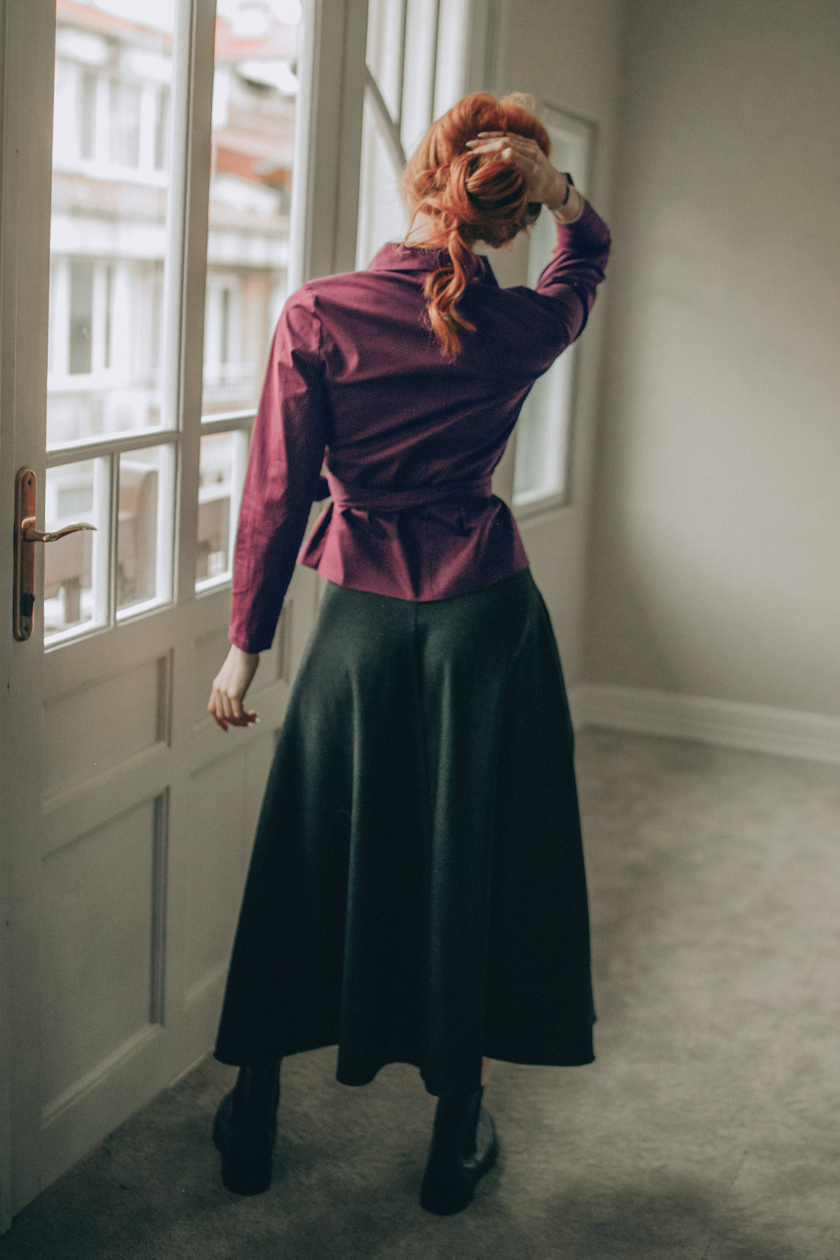 Cotton Wrap Top - Elegant Shawl Collar Design for Modern Women