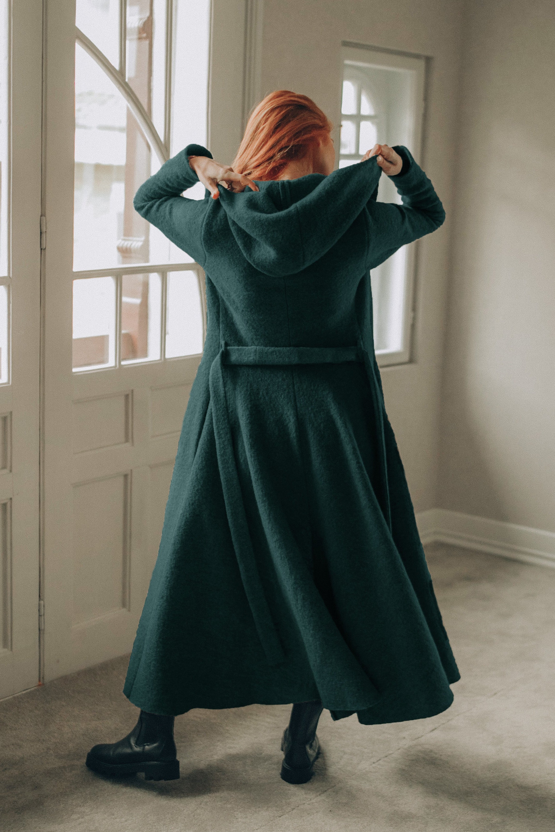 Maxi Wool Hooded Cardigan Coat - Elegant & Cozy Winter Outerwear