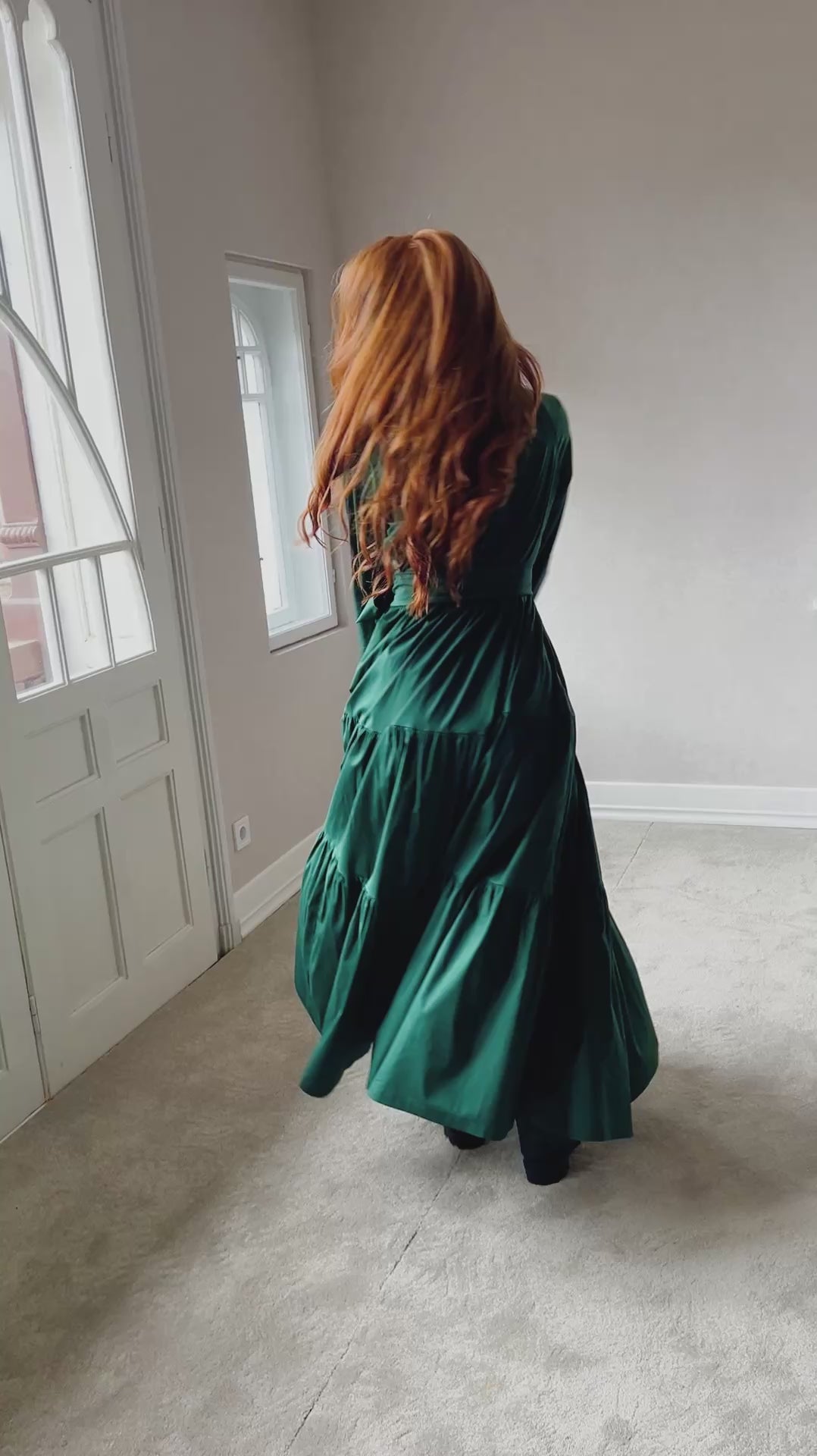 Tiered Cotton Maxi Dress