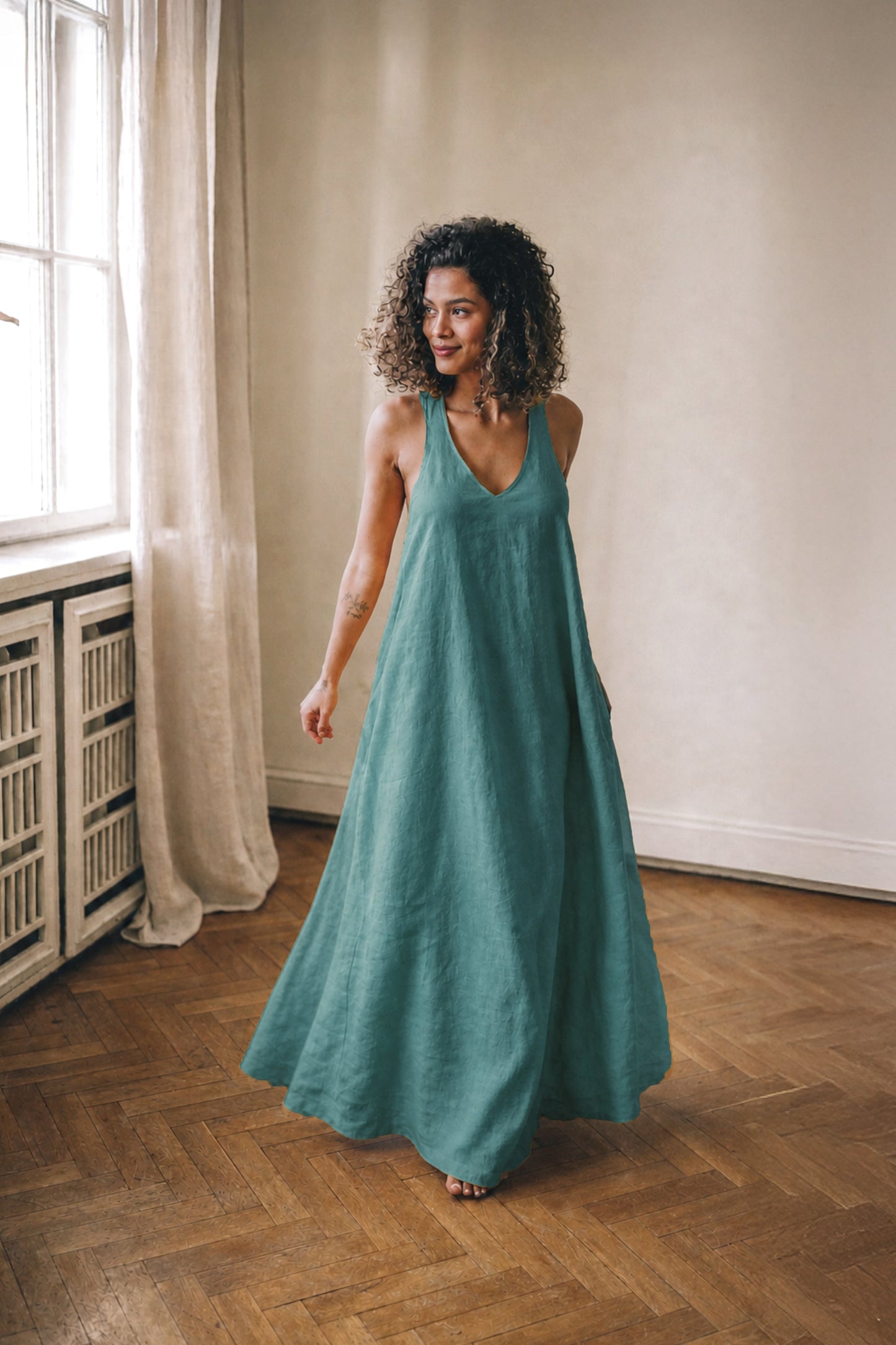 linen maxi dress uk Maxi linen circle dress Odessa