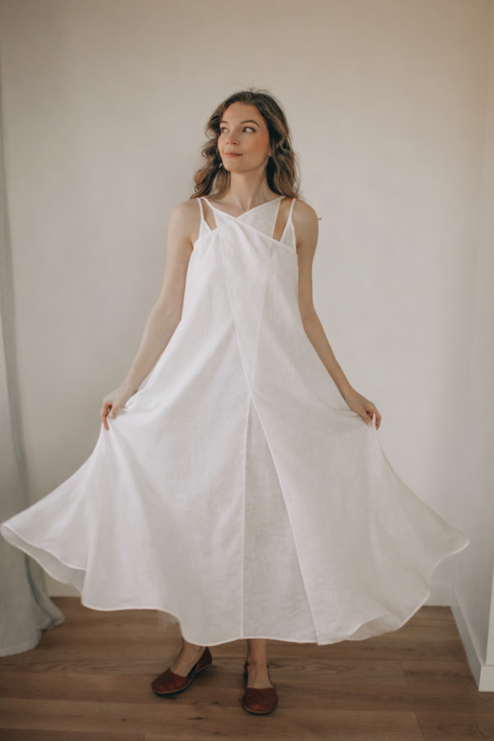 long white formal dresses with sleeves White Long Sleeve Fit & Flare Cocktail Dress