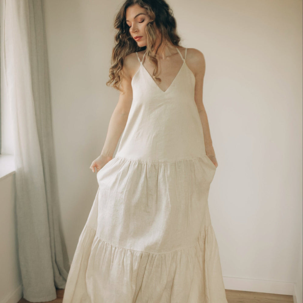 Maxi Linen Dresses VisibleArtShop Maxi Linen Dresses VisibleArtShop
