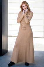 Long Sweater Dress with Front Detailing - VisibleArtShop