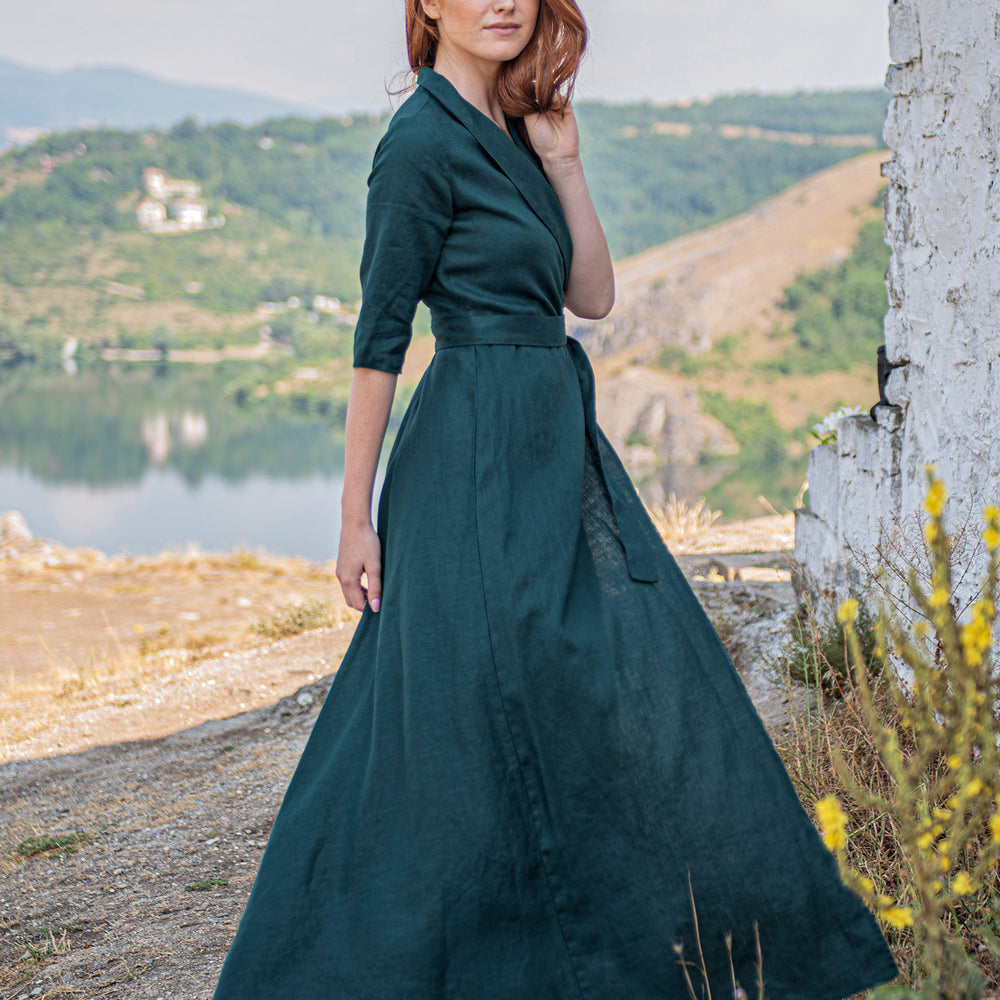 
                      
                        Linen Maxi Dress with Tie Waist, VisibleArtShop
                      
                    
