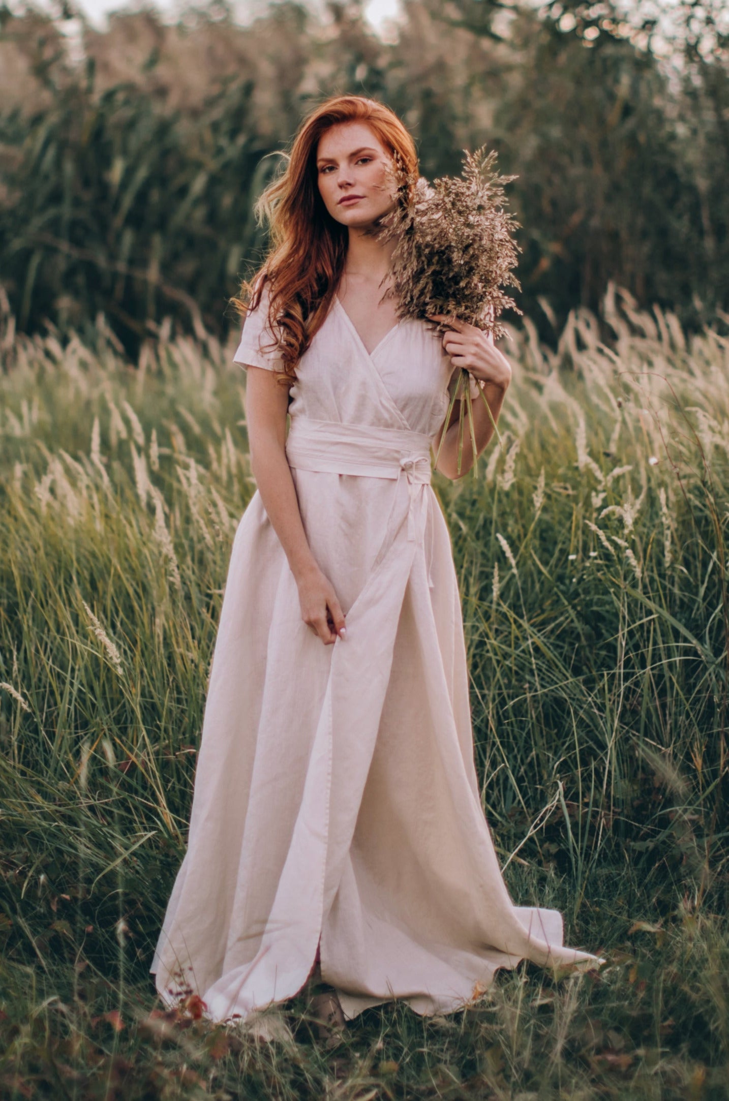 Maxi Linen Gown - Bohemian Summer Dress in 100% Linen | Made to Order VisibleArtShop Maxi Linen Gown - Bohemian Summer Dress in 100% Linen | Made to Order VisibleArtShop