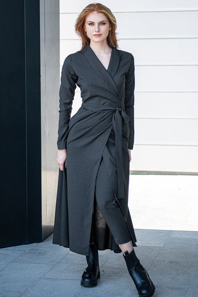 Dress & Pants Set from Italian Cold Wool - VisibleArtShop