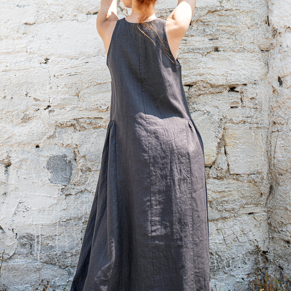 cut loose linen dress Cutloose Maxi Tank in Vivid Blue 8 M = 10 Midi EMILIE loose linen dress