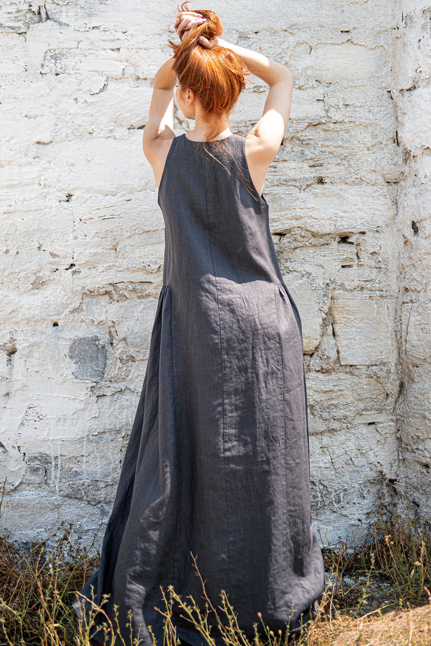 Loose Linen Maxi Dress, Summer Dress, Linen Dress for Women, Linen Dress with Pockets, Plus Size Dress, 100% Linen Clothing, L / Blue Green Loose Linen Maxi Dress, Summer Dress, Linen Dress for Women, Linen Dress with Pockets, Plus Size Dress, 100% Linen Clothing, L / Blue Green