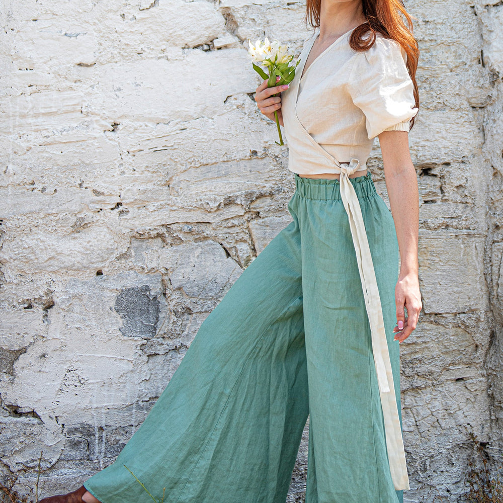 
                      
                        Linen Wide Leg Pants, VisibleArtShop
                      
                    