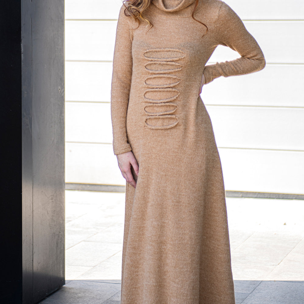
                      
                        Long Sweater Dress with Front Detailing, VisibleArtShop
                      
                    