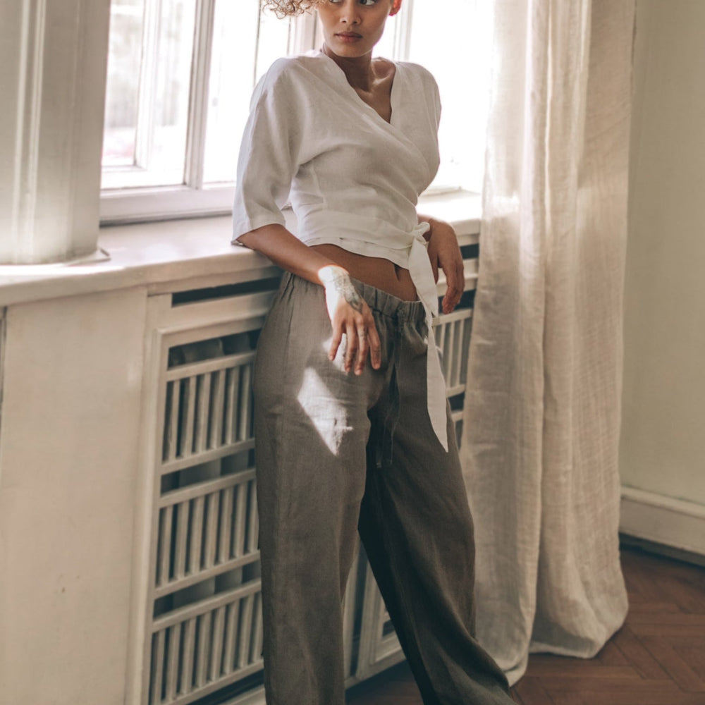 
                      
                        Classic Linen Drawstring Pants, VisibleArtShop
                      
                    