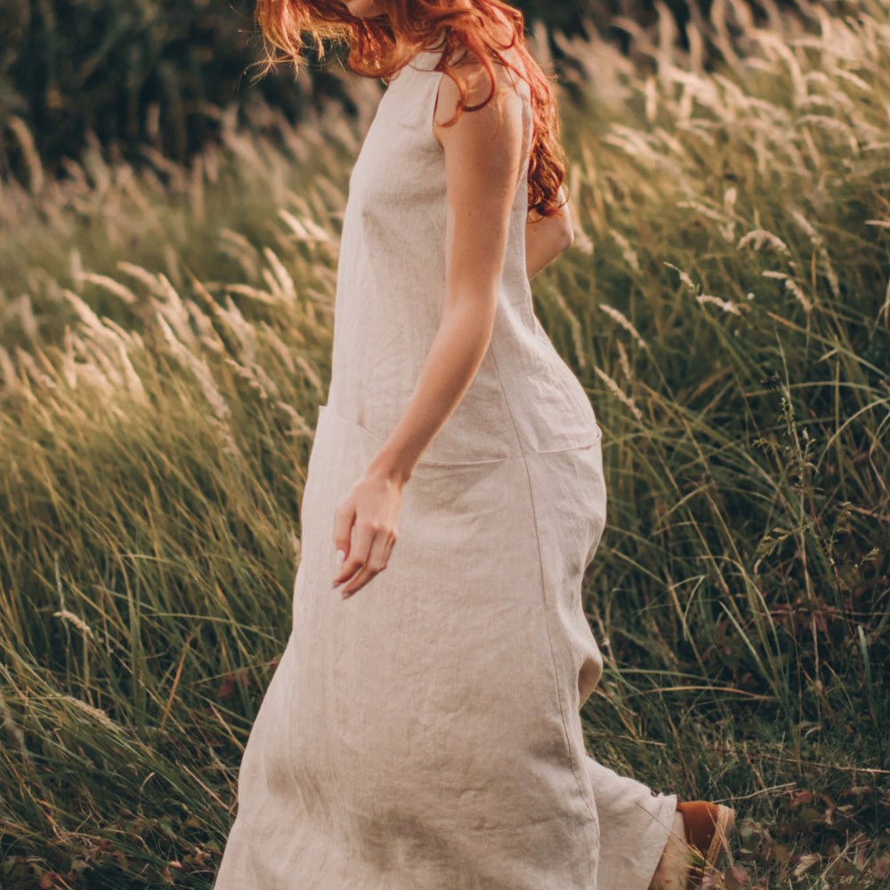 
                      
                        Linen Maxi Dress with Pockets
                      
                    