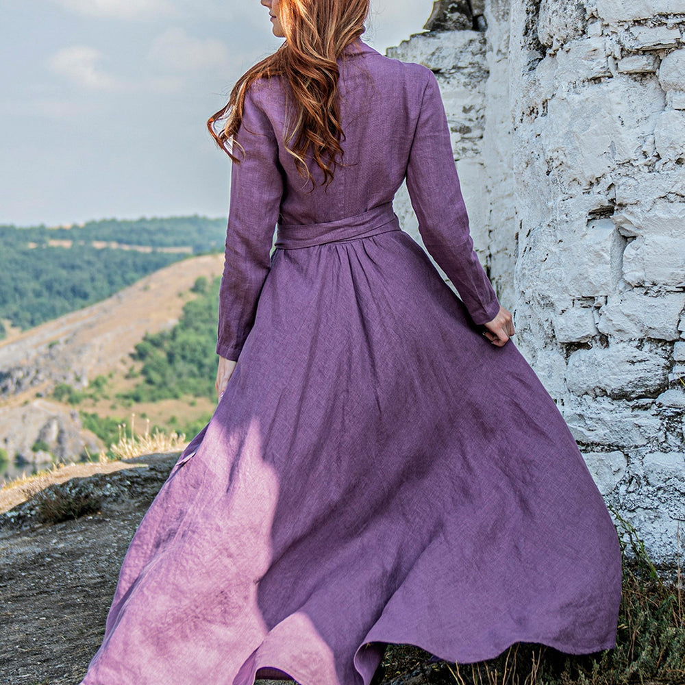 Linen Maxi Dress, Long Linen Dress, Lavender Linen Dress, Linen Summer Dress, Plus Size Linen Dress Women, Xs / Lavender Linen Maxi Dress, Long Linen Dress, Lavender Linen Dress, Linen Summer Dress, Plus Size Linen Dress Women, Xs / Lavender