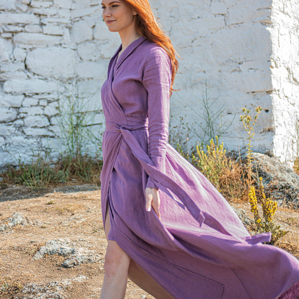 Linen A-Line Maxi Dress - Elegant & Comfortable for All Seasons VisibleArtShop Linen A-Line Maxi Dress - Elegant & Comfortable for All Seasons VisibleArtShop