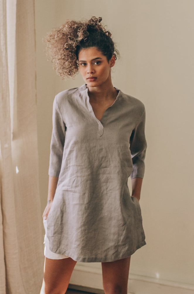 
                      
                        Basic Linen Tunic Shirt
                      
                    