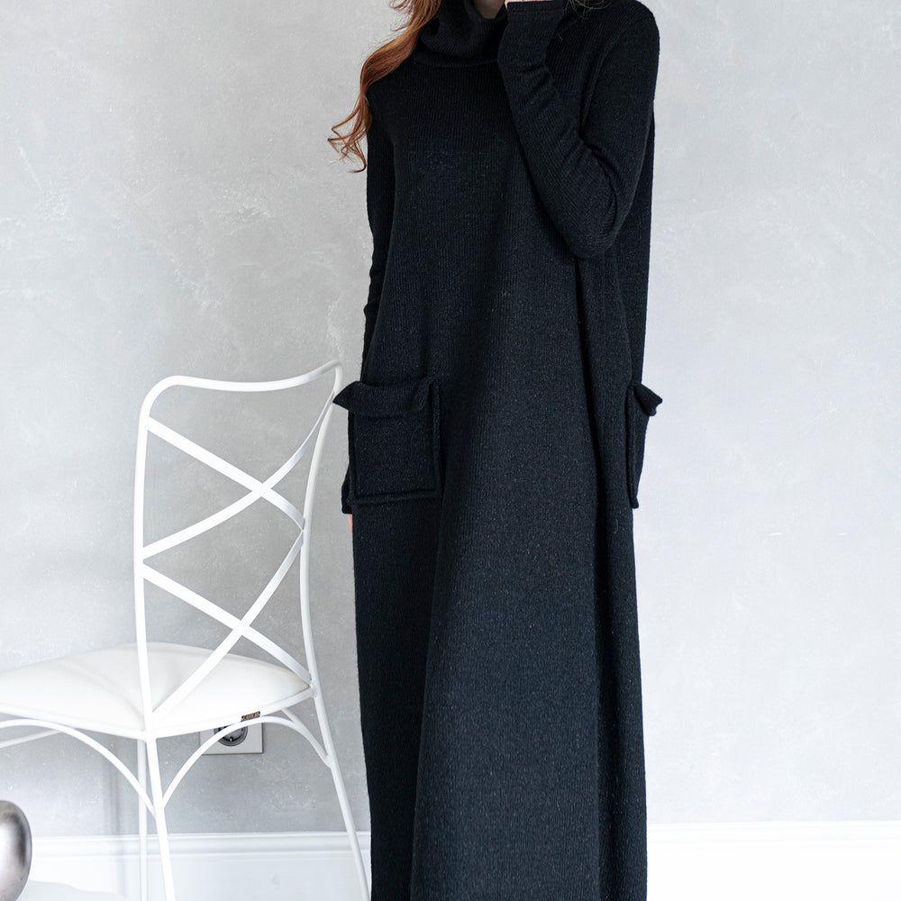 Maxi Sweater Dress with Pockets - Comfortable & Stylish Knit Dress VisibleArtShop Maxi Sweater Dress with Pockets - Comfortable & Stylish Knit Dress VisibleArtShop