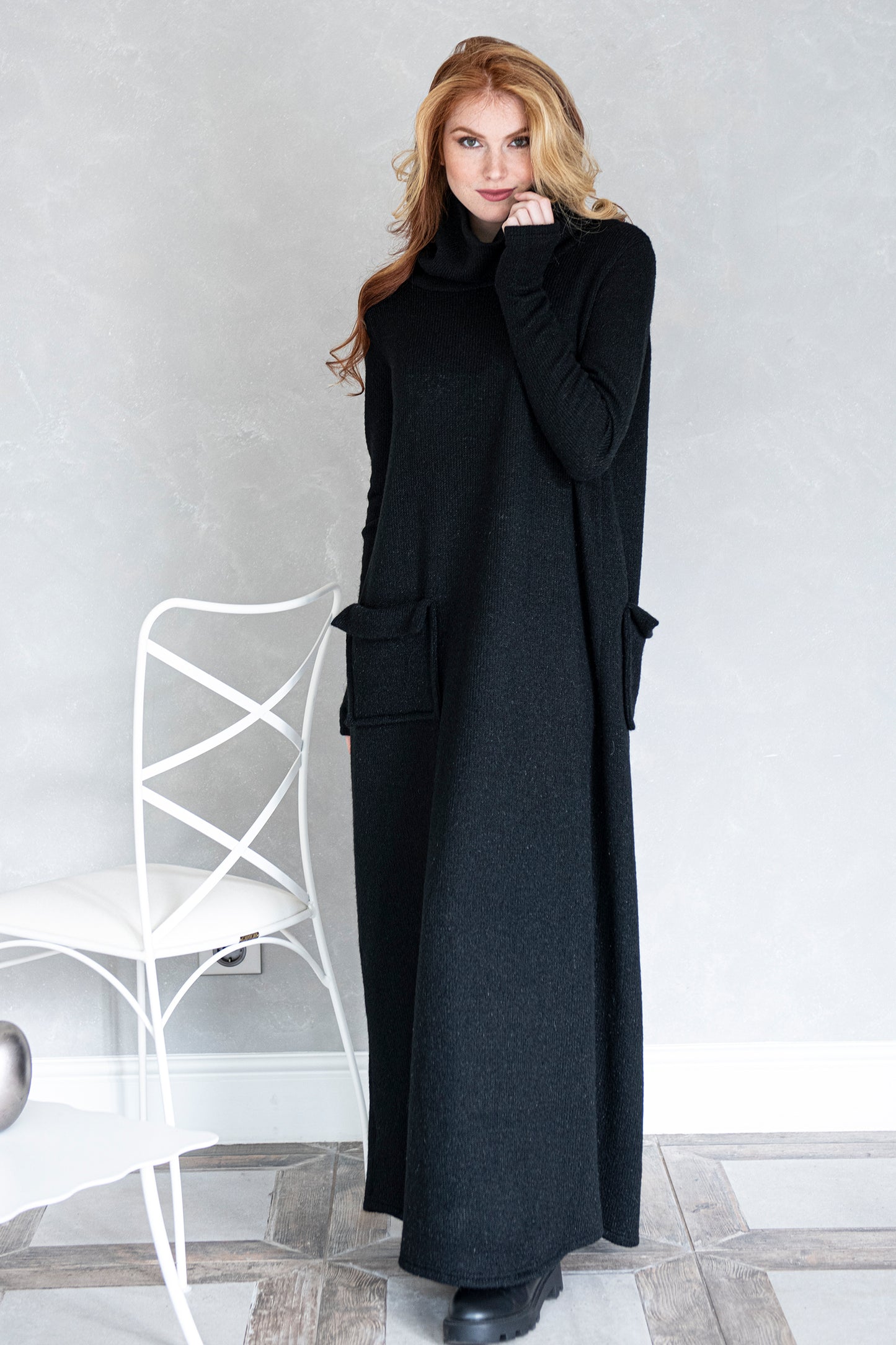 Maxi Sweater Dress with Pockets, Winter Maxi Dress, Long Turtleneck Dress, Knitted Maxi Dress for Women, Plus Size Maxi Dress, L / Black Maxi Sweater Dress with Pockets, Winter Maxi Dress, Long Turtleneck Dress, Knitted Maxi Dress for Women, Plus Size Maxi Dress, L / Black