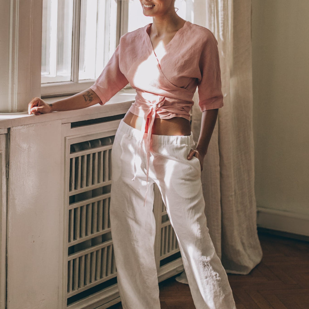 
                      
                        Classic Linen Drawstring Pants, VisibleArtShop
                      
                    