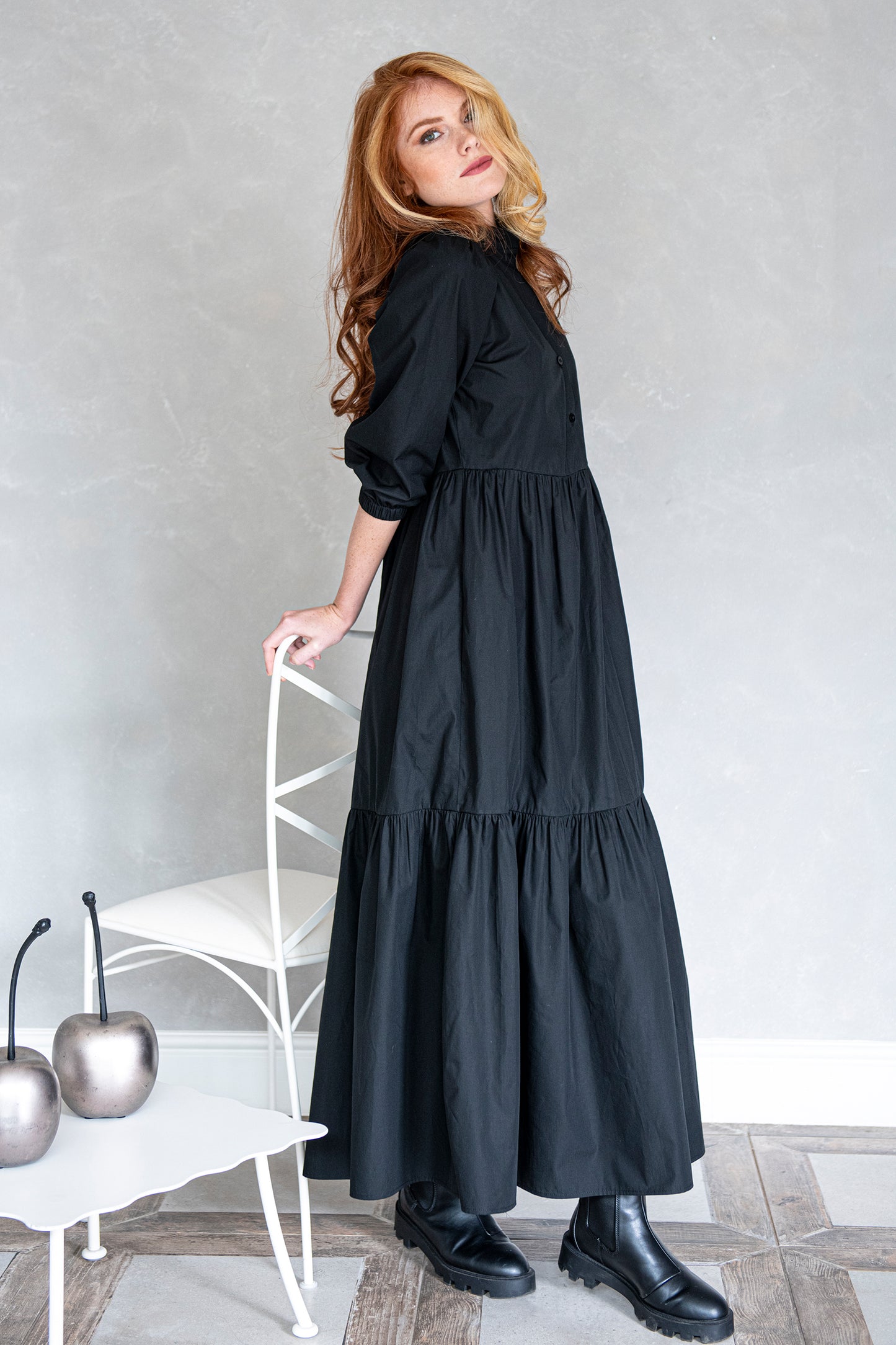 Black Maxi Dress, Tiered Cotton Maxi Dress, Puff Sleeve Maxi Dress, Classic Dress, Autumn Dress for Women,Maxi Elegant Dress, Black Kaftan, 3Xl / Dark Black Maxi Dress, Tiered Cotton Maxi Dress, Puff Sleeve Maxi Dress, Classic Dress, Autumn Dress for Women,Maxi Elegant Dress, Black Kaftan, 3Xl / Dark