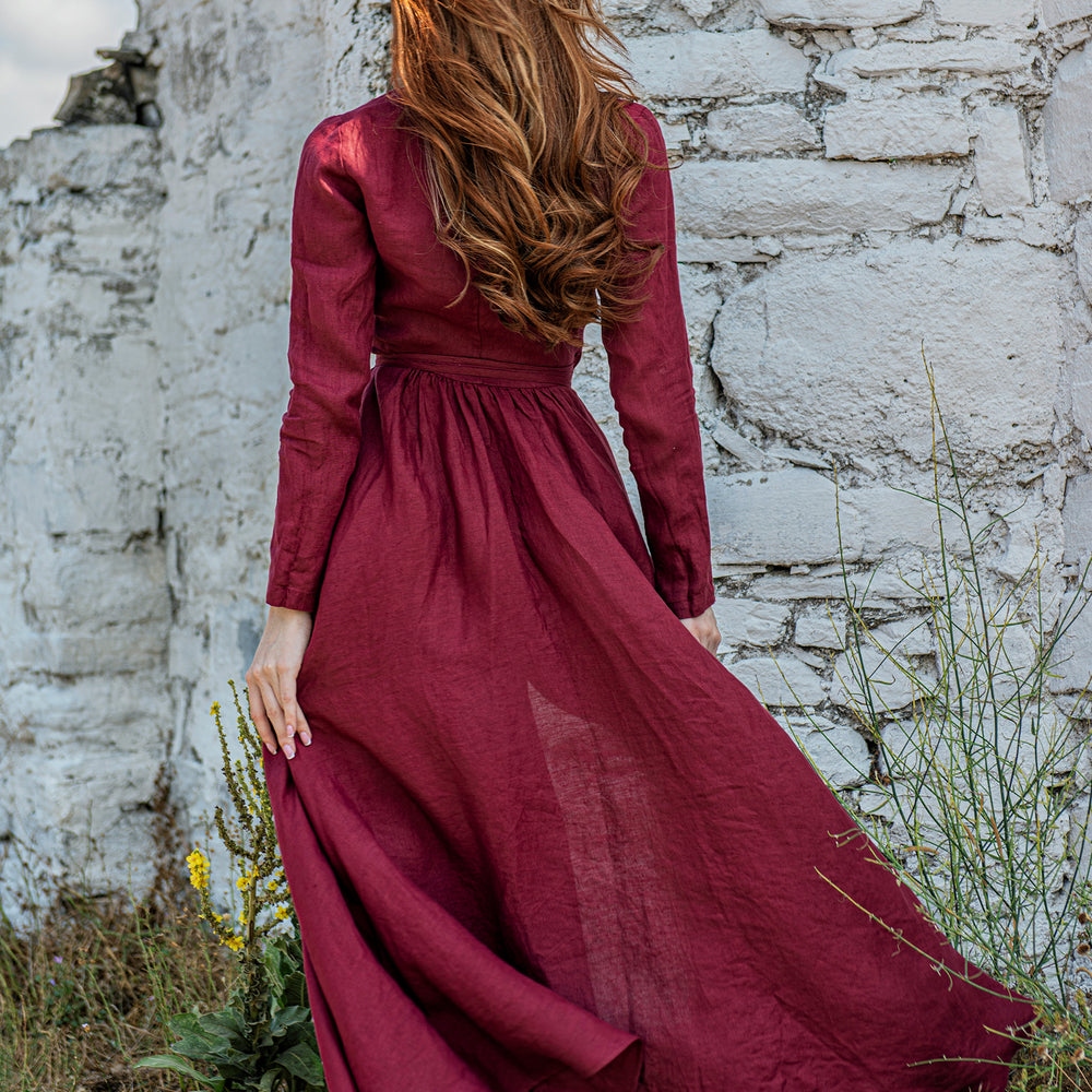 
                      
                        Linen Maxi Dress with Tie Waist, VisibleArtShop
                      
                    