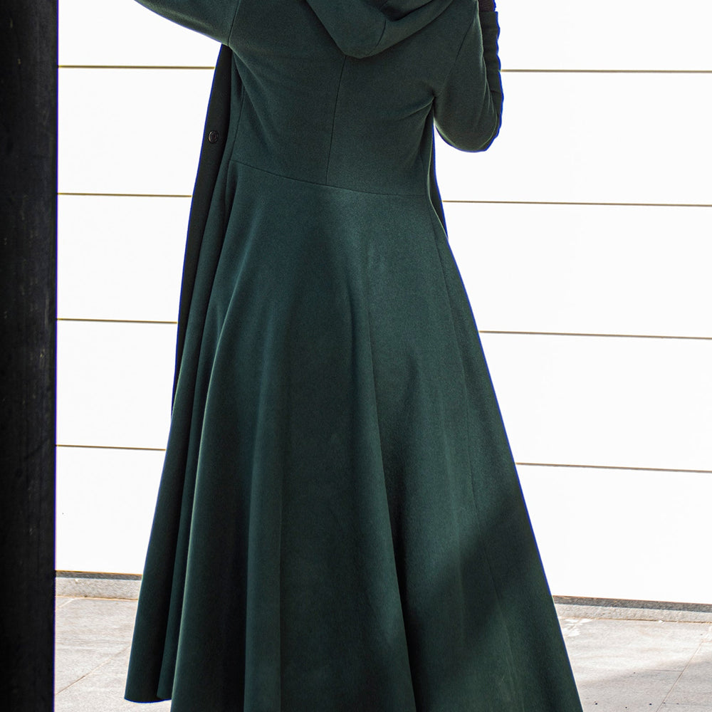 
                      
                        Merino Wool Flared Coat, VisibleArtShop
                      
                    