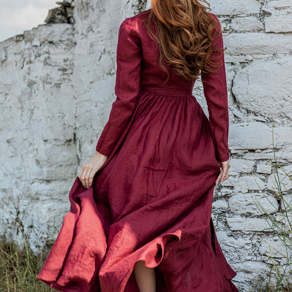 
                      
                        Linen Maxi Dress with Tie Waist, VisibleArtShop
                      
                    