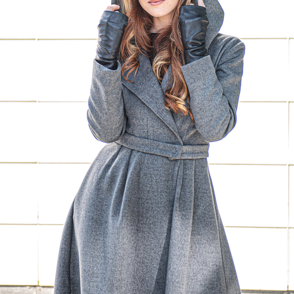 
                      
                        Merino Wool Flared Coat, VisibleArtShop
                      
                    